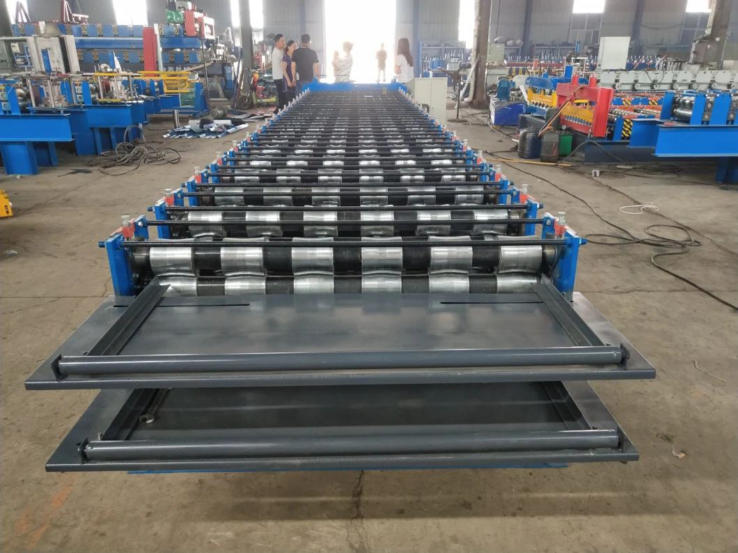 New Design Double Layer Tr4 Tr5 Roofing Metal Sheet Galvanized Steel Trapezoidal Ibr Profile Cold Roll Forming Making Machine for The South American Market