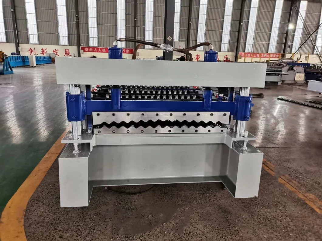 Corrugated Iron Sheet Making Machine Roof Panel Roll Forming PPGI Round Wave Metal Sheet Corrugated Panel Roll Forming Machine for Roofing Sheet